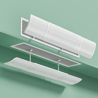 Central Aircon Wind Deflector for Grid Vertical Horizontal Ceiling Duct Airflow Diverter Air Conditioner Vent Shield Guide