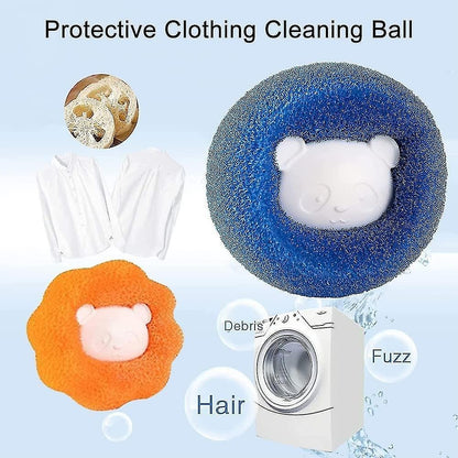 4pc/pack Magic Washing Machine Sponge Laundry Ball Hair Removal Decontamination Anti Tangle Reusable