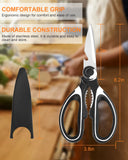 All in One Multi Purpose Kitchen Scissors Cutter Ultra Sharp Heavy Duty Stainless Steel Cut Chicken Bone Shears Tool