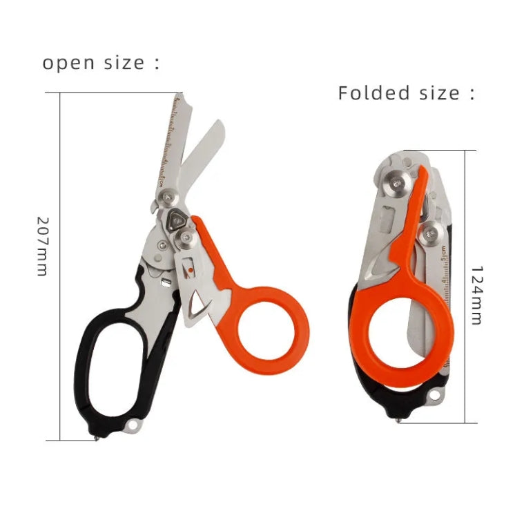 6in1 Raptor Folding Scissors Shears Rescue Tactical First Aid Kits Foldable Outdoor Survival Tool