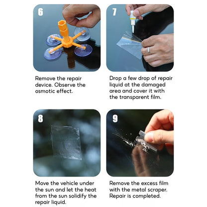 Car Windshield Glass Crack Repair Kit Nano Fluid Resin DIY Cracked Window Automotive Accessory Tool