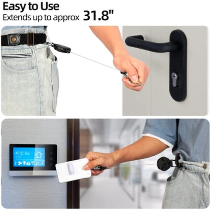 Heavy Duty Retractable Badge Reel Keychain Id Holder Card Clip Student ID Worker Tag Cover Case