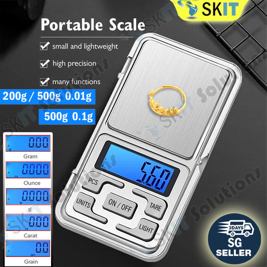 Mini Digital Pocket Weighing Scale 0.01g 0.1g Precision Jewelry Kitchen Herb Powder Gram Scale LCD