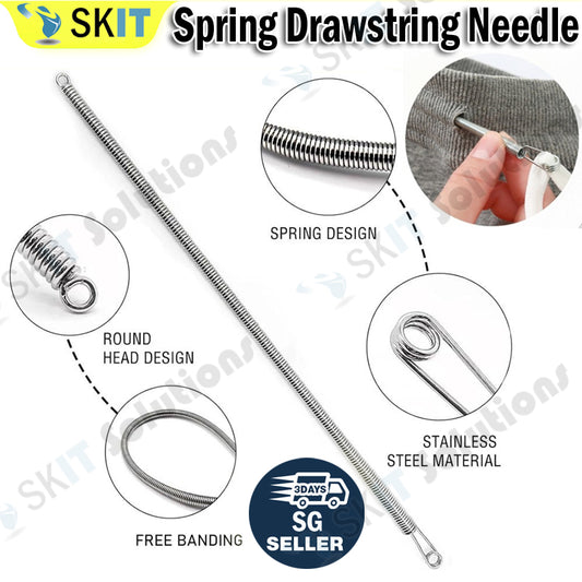 Bendable Spring Drawstring Needle Threader Multipurpose Quick Rope Threading Tool for Pant Waistband