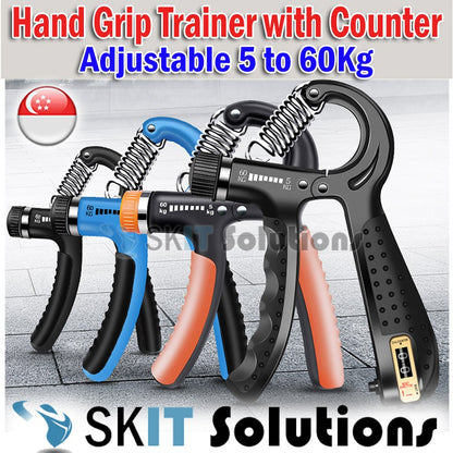 Hand Wrist Grip Strengthener Fitness Finger Exercise Gym Muscle Forearm Trainer Griper Counter Home Workout 5-60Kg