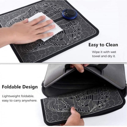 Portable EMS Foot Massager Mat Electric Muscle Stimulator Blood Circulation Acupuncture Pain Relief