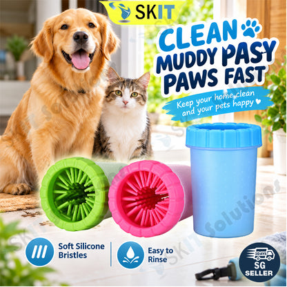 Portable Silicone Pet Paw Washer Cup for Dogs & Cats