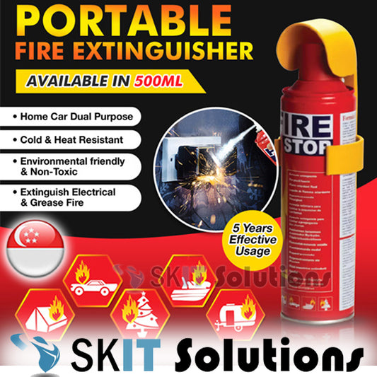 Portable Fire Extinguisher Fire Stop Foam with Bracket 500ml 1000ml for Home Car Small Fire Emergency Tool Accessories