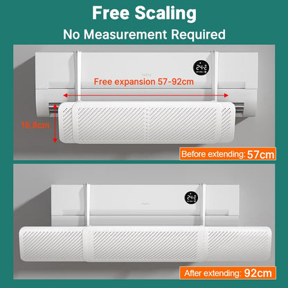 57-92cm Retractable Air Conditioner Wind Shield Aircon Deflector Adjustable Universal AC Windshield