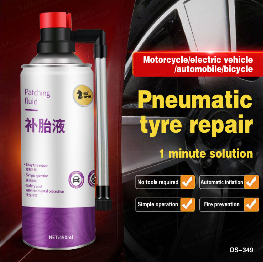 500ml Pneumatic Tyre Filing Patching Fluid Tire Sealer Inflator Spray Repair Puncture Sealant Kit