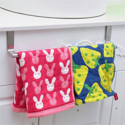 Stainless Steel Hanging Towel Rack Over Cabinet Door Rail Holder Kitchen Bathroom Organizer 2 Sizes