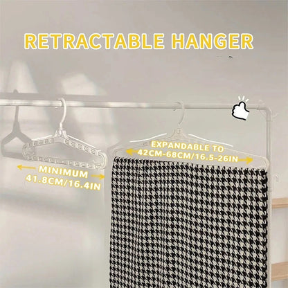 Super Long Retractable Telescopic Clothes Hanger 360° Rotating Hook Laundry Rack Space Saving Towel