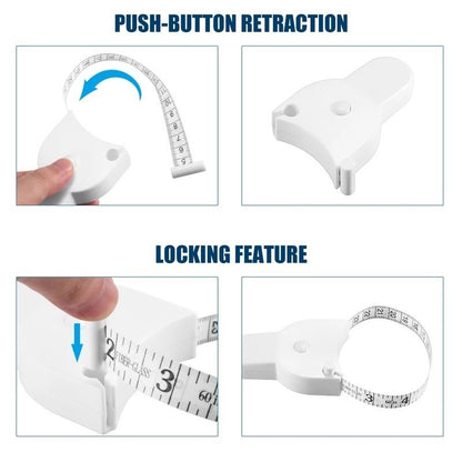1.5m Automatic Body Measuring Tape Retractable Fitness Measure Waist Chest Leg Sewing Ruler Tool