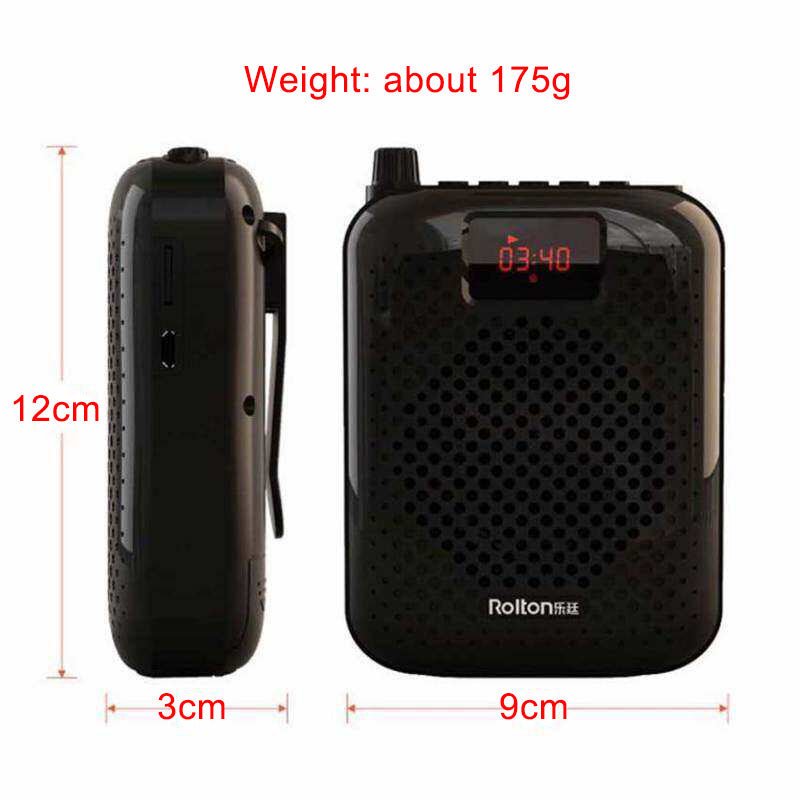 Rolton K500 Mini Bluetooth Loudspeaker Voice Amplifier w/ Mic USB MicroSD Portable Teaching Speaker