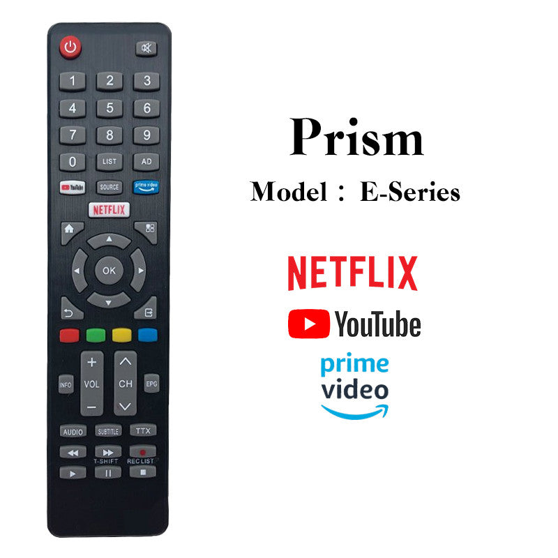 Universal Replacement Remote for PRISM+ E-Series 4K Smart Android TV for Prism + E Series