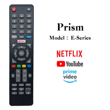 Universal Replacement Remote for PRISM+ E-Series 4K Smart Android TV for Prism + E Series