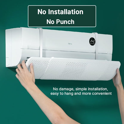 57-92cm Retractable Air Conditioner Wind Shield Aircon Deflector Adjustable Universal AC Windshield