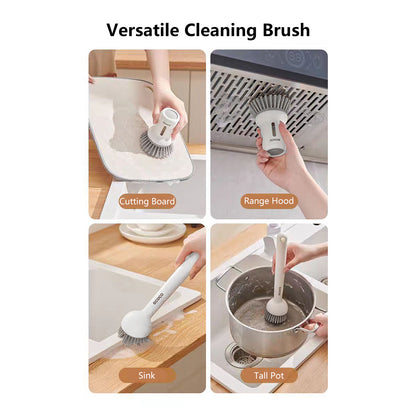 Ecoco Short / Long Pot Brush Rotating Handle Refillable Liquid Household Kitchen Cleaning Washing