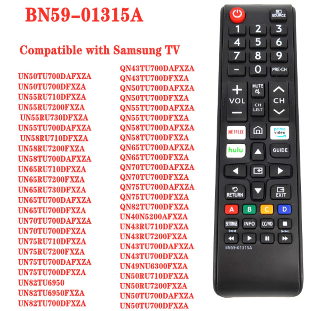 BN59-01315A Universal Replacement Remote Control for Samsung 4K UHD Smart LCD LED TV Controller