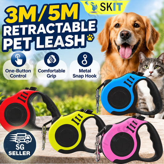 3M / 5M Automatic Retractable Pet Leash for Dogs & Cats