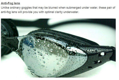 Adult Kid Swimming Goggles Anti Fog UV Protection Leakproof Power 0 Normal Vision Pool Swim Glasses