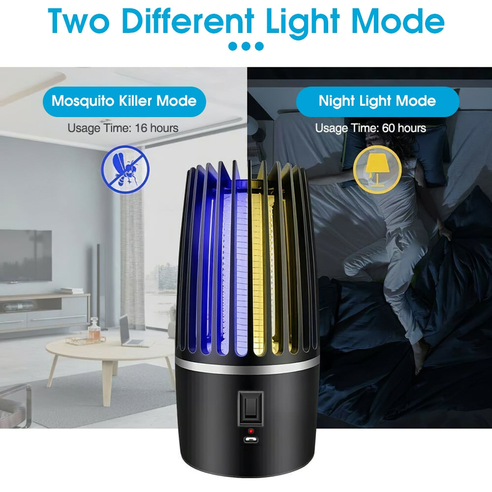 4000mah Mosquito Killer Lamp USB Rechargeable Portable Trap Repellant Electric Home UV LED Zapper
