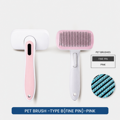 Self-Cleaning Pet Grooming Brush for Cats & Dogs