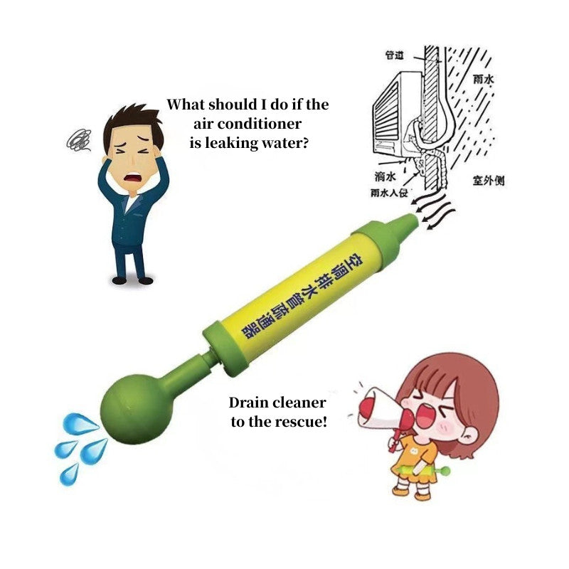 Aircon Drain Blockage Cleaner Pump Pipe Sink Quick Clean Tool AC Drain Pipe Unclogging Cleaning Kit