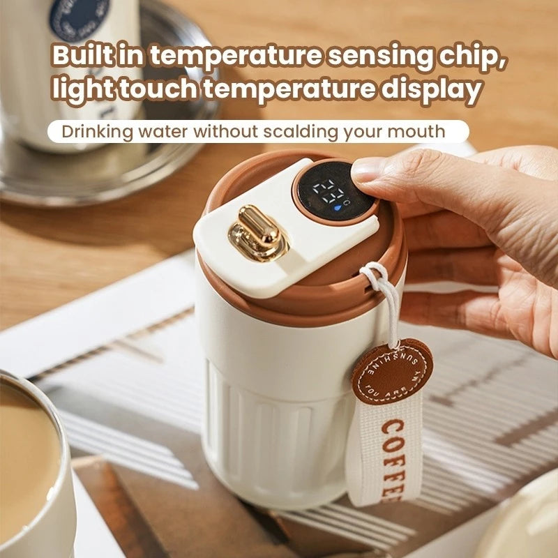 Smart LED Temperature Display Digital Thermal Coffee Cup Stainless Steel Tumbler Flask Mug