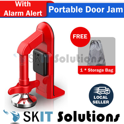 Portable Door Lock Door Stop Jam Alarm Travel Security Jammer Self Defense Home Anti-Theft Safety