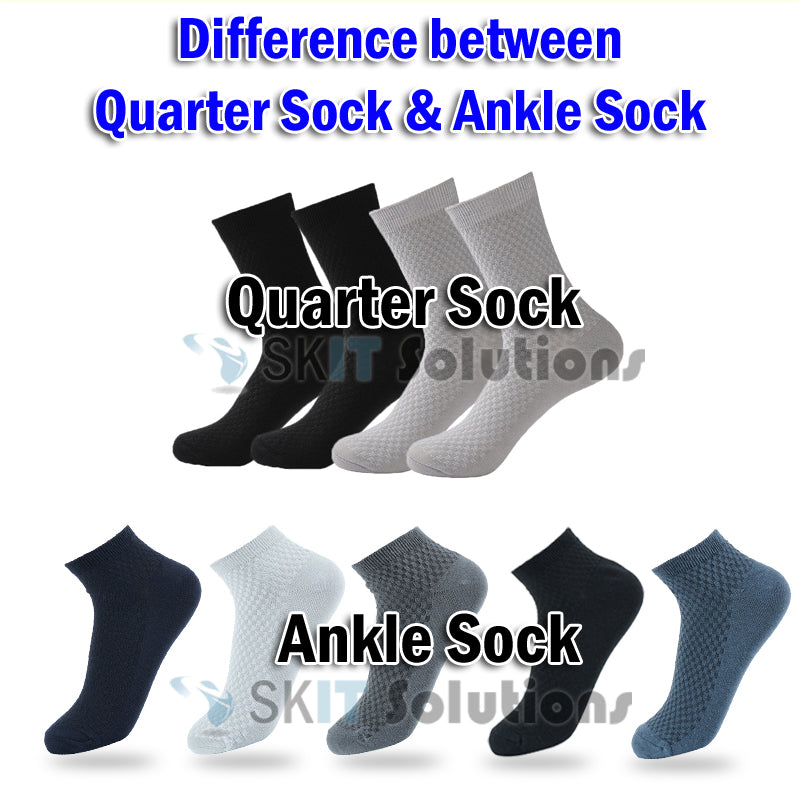 Men Bamboo Fiber Business Quarter Ankle Socks Cotton Male Breathable Anti-Bacteria Odor Resistant