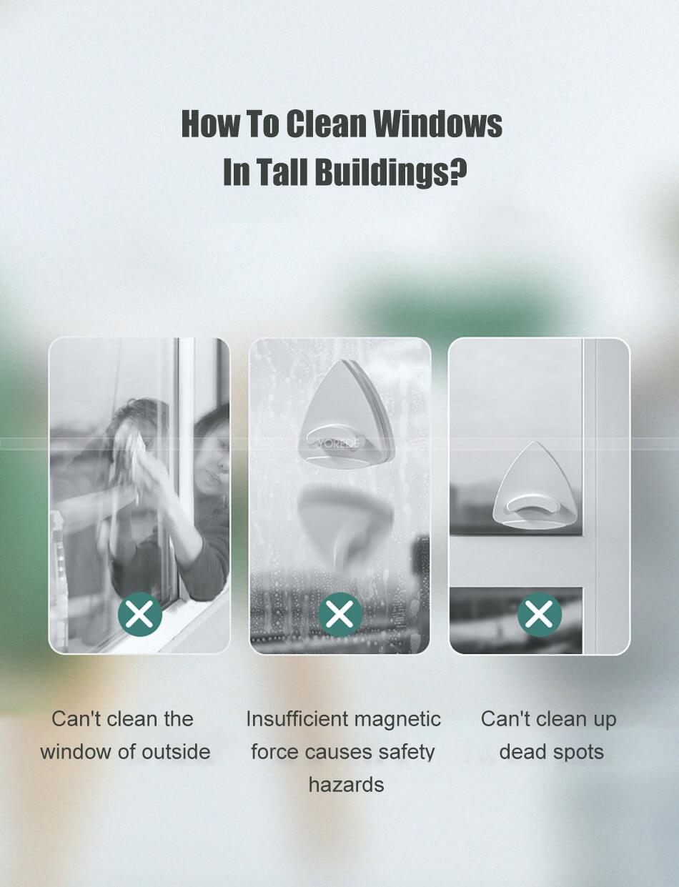 Latest Double Side Magnetic Window Glass Cleaner Brush Household Double-Sided Cleaning Tool Clean Wiper