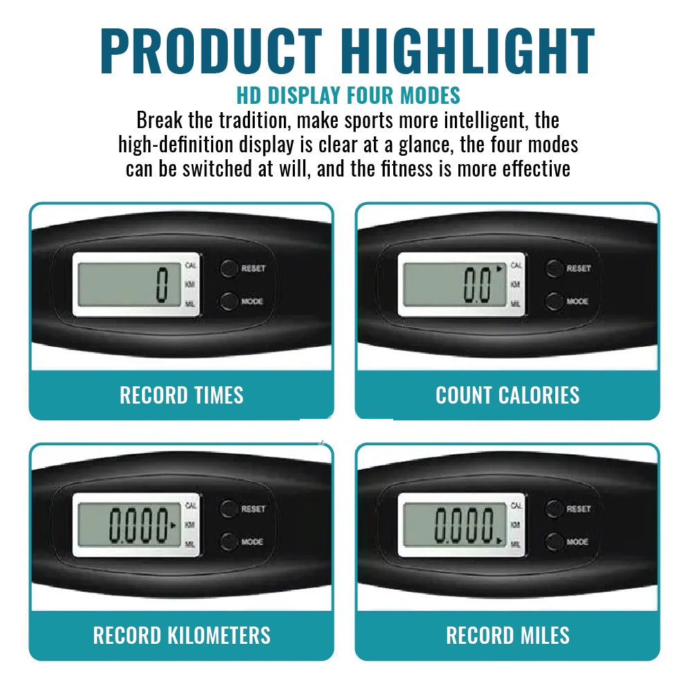 2in1 Smart Cordless Jump Rope Skipping Wireless Digital Counter Calorie Count Miles Times Exercise