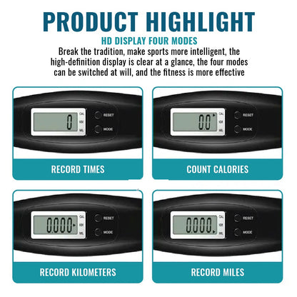 2in1 Smart Cordless Jump Rope Skipping Wireless Digital Counter Calorie Count Miles Times Exercise