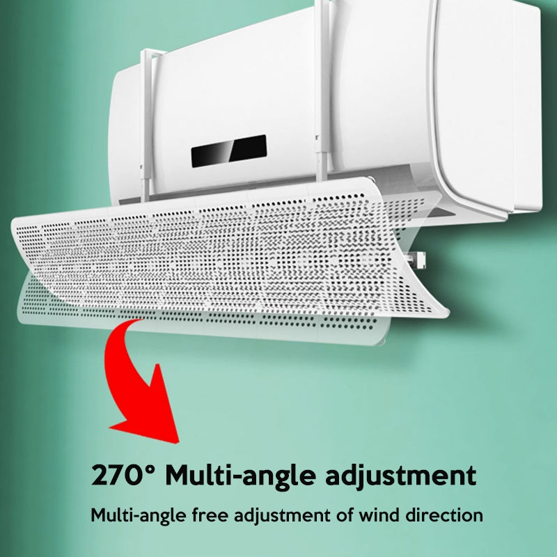 8 Leaf Air Conditioner Wind Deflector Anti Direct Blowing Adjustable Aircon Shield AC Windshield