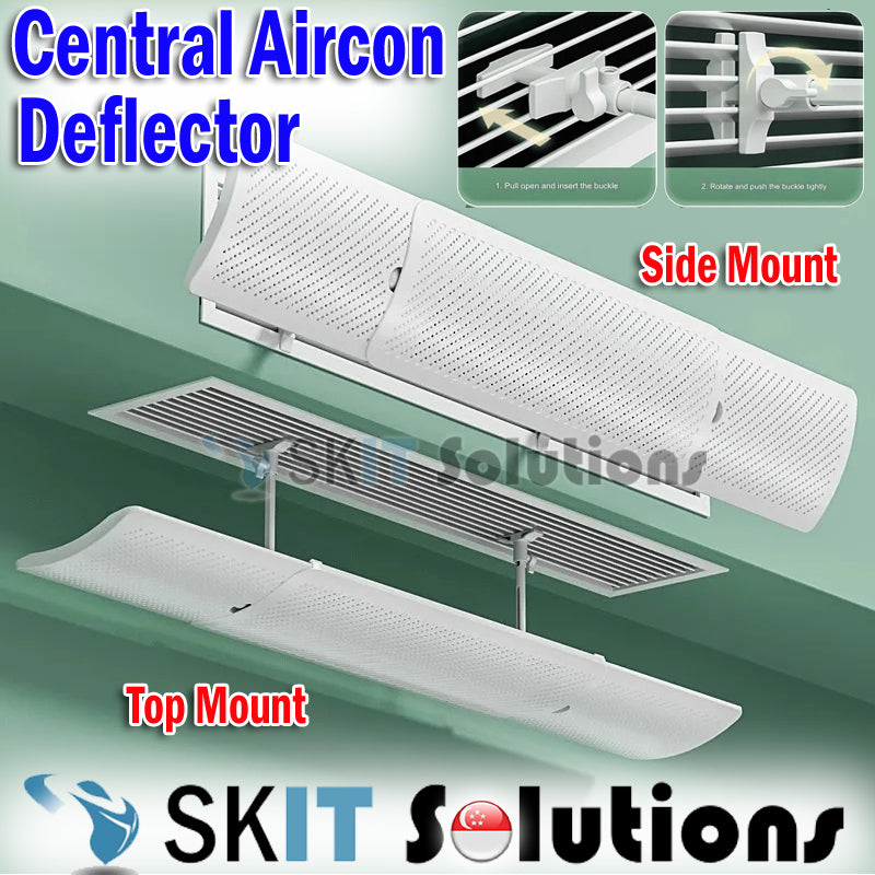 Central Aircon Wind Deflector for Grid Vertical Horizontal Ceiling Duct Airflow Diverter Air Conditioner Vent Shield Guide