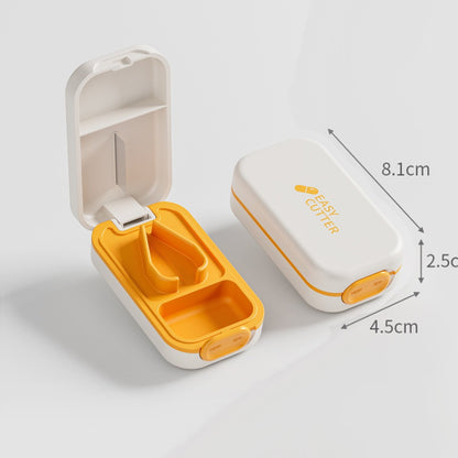 Adjustable Pill Cutter Splitter Crusher with Storage Box Medicine Tablet Easy Divider Organizer Case