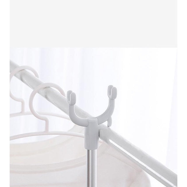 77-130cm Upgraded Extendable Aluminium Laundry Hanger Stick Telescopic Clothes Drying Rod Garment