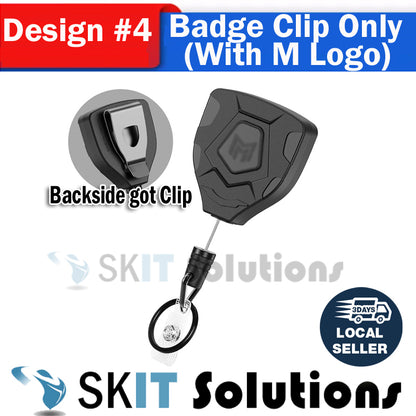Heavy Duty Retractable Badge Reel Keychain Id Holder Card Clip Student ID Worker Tag Cover Case