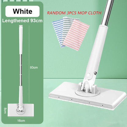 Automatic Cloth Changing Mini Mop Hands-Free With Face Towels Hand-Free Wash Rotating Mop Push-Pull