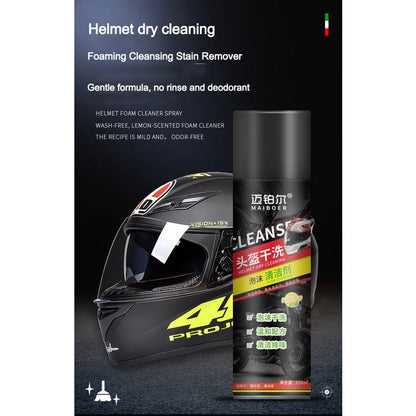 Helmet Deodorizer Foam Spray Cleaner 320ml Quick Cleaning Inner Tank Deodorant Free Washing Disinfectant for Riding Gear
