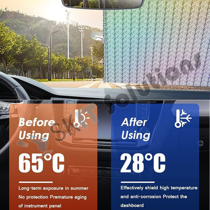 Retractable Car Front Window Sunshade with 3 Suction Cups, Adjustable WindShield SunShield Curtain Sun Block UV Rays Protection Sun Shade