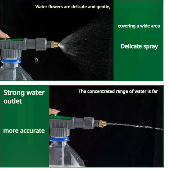 High Pressure Air Pump Manual Beverage Bottle Sprayer for Home Garden Plant Watering Tool Spray Head