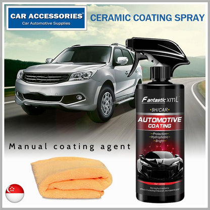500ML Automotive Nano Coating Liquid Ceramic Spray Coating Car Polish Spray Sealant Top Coat Quick for Wet & Dry Use