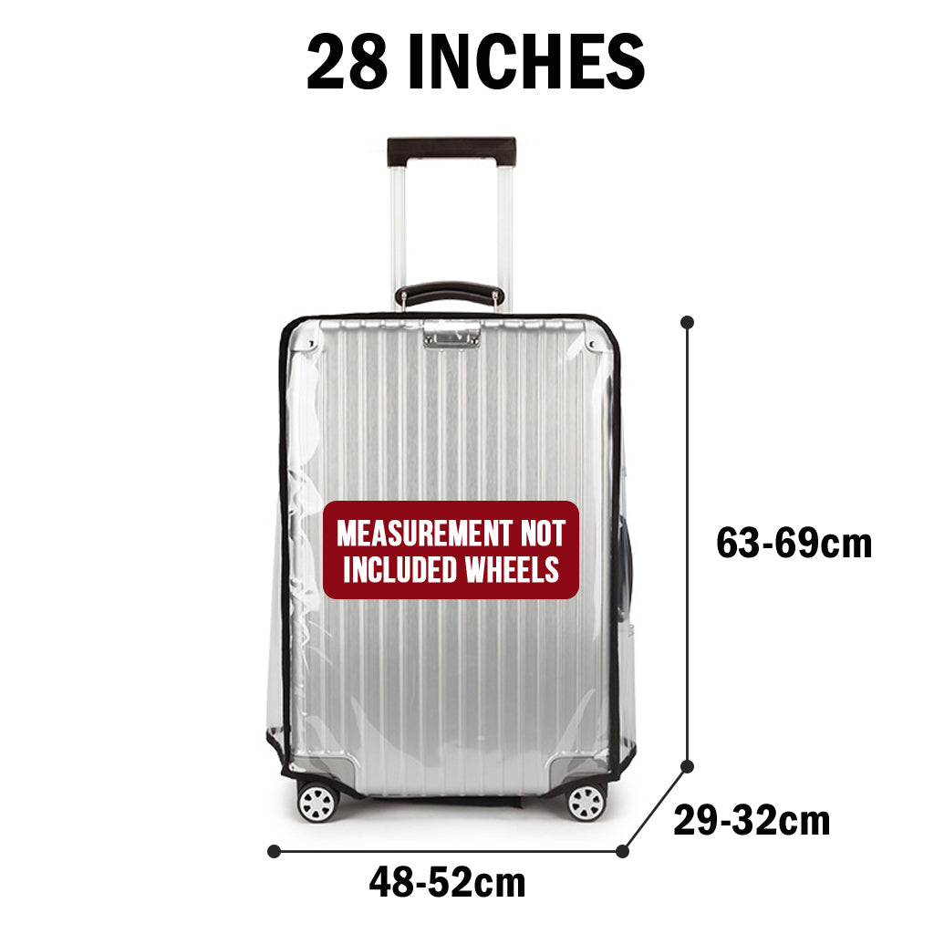 PVC Clear Cover For Luggage Protector Travel Suitcase Cover Transparent Waterproof Trolley Protective Bag 20-30 Inches