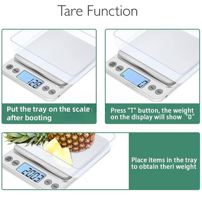 Digital Kitchen Cooking Multifunction Food Weighing Scale 500x0.01g/3000x0.1g Bake Jewelry Weight