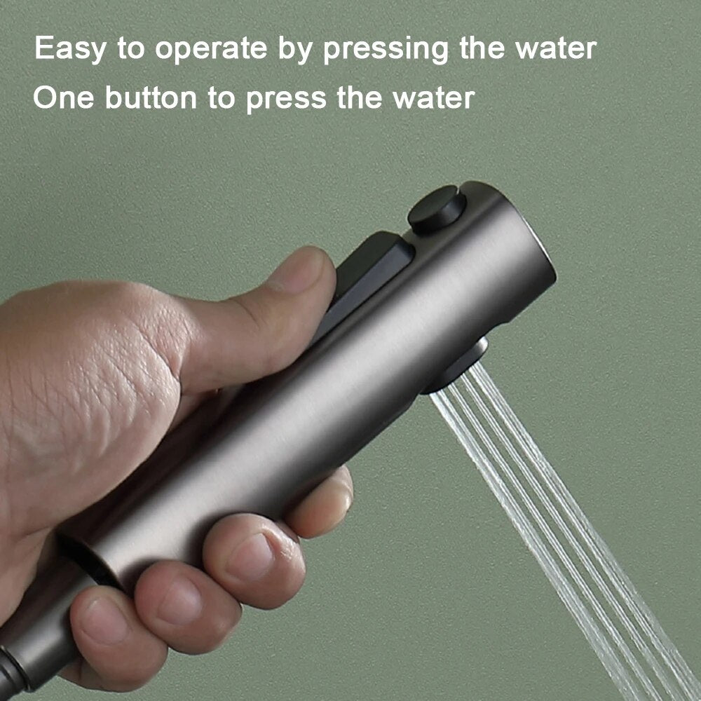 Two Way Handheld Bidet Spray Gun 2-Way Bidet Sprayer Head Diaper Toilet Bathroom Use Accessory Accessories