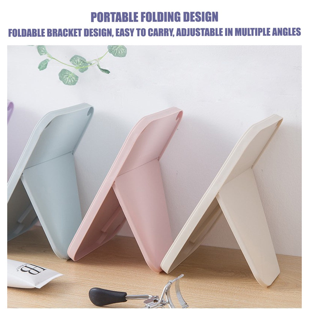 Foldable Desktop Makeup Mirror Portable Student Stand Cosmetic Light Weight Vanity Accessories