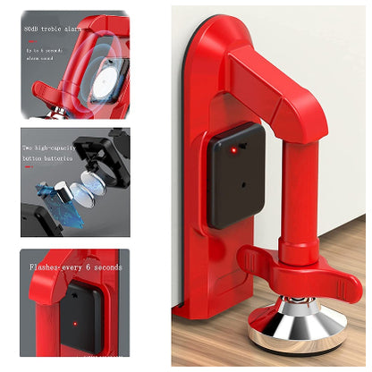 Portable Door Lock Door Stop Jam Alarm Travel Security Jammer Self Defense Home Anti-Theft Safety