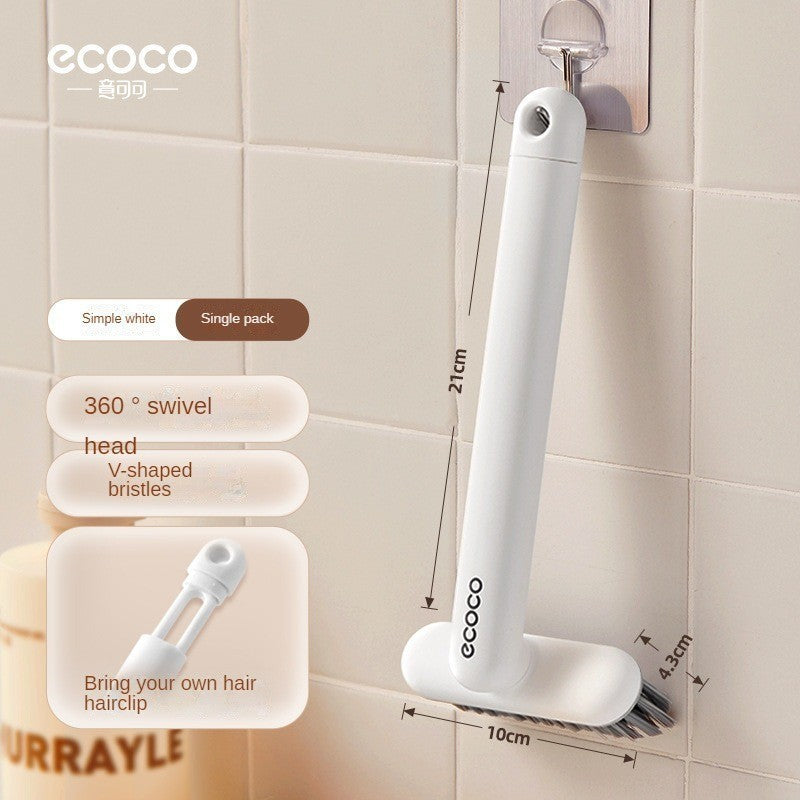 ECOCO Multi Function Gap Cleaning Brush 2 In 1 Rotary Seam Cleaner Brush 2in1 Bathroom Toilet Brush